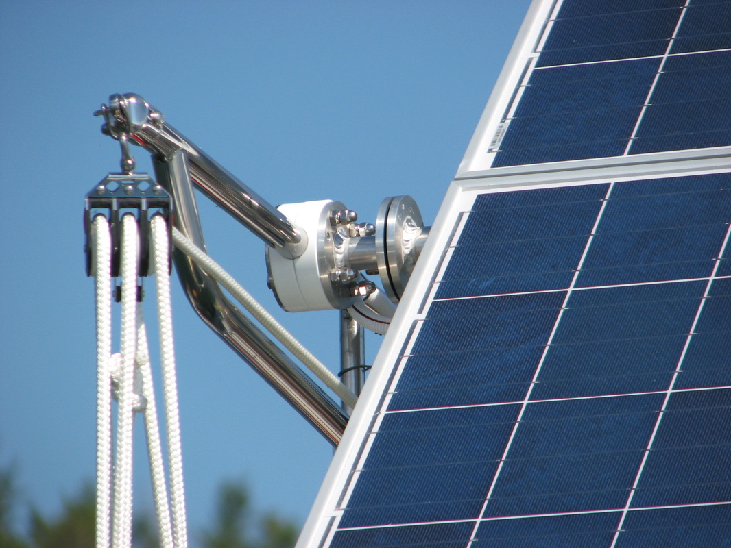solar panel tilt mechanism to angle panels to hit sun for maximum performance
