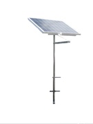 top of pole mounted rigid marine solar panel with optional dinghy lifting crane attachment