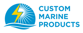 Custom Marine Products Logo, solar on a boat